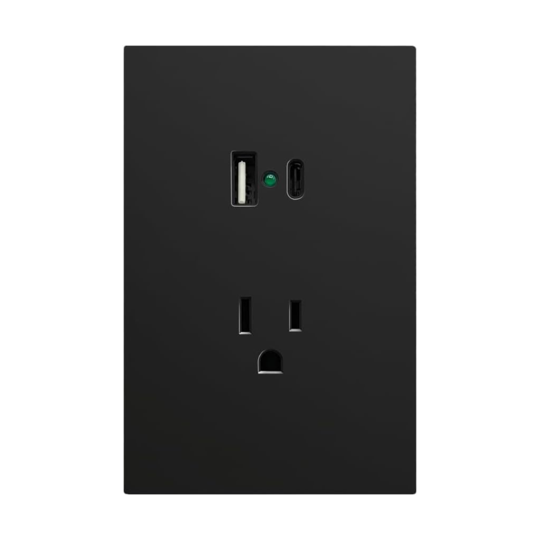 Placa de Contacto y Apagador 2 Salidas USB (Tipo A y Tipo C)