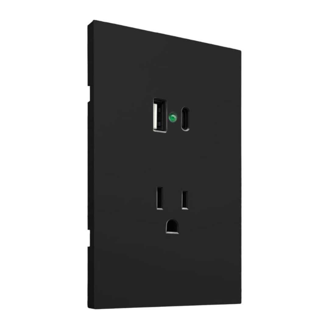 Placa de Contacto y Apagador 2 Salidas USB (Tipo A y Tipo C)