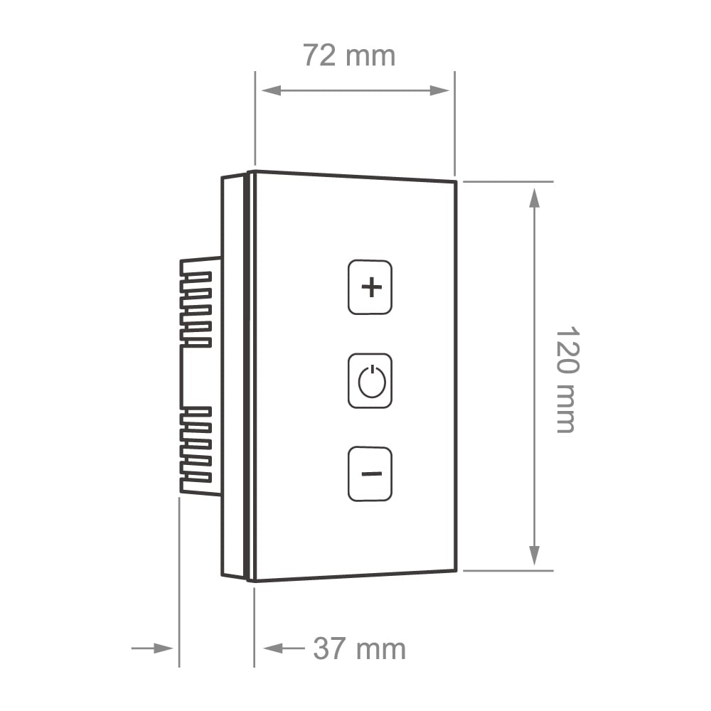 Atenuador Inteligente Táctil WiFi 1 Circuito