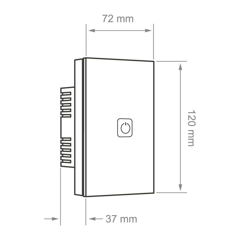 Apagador Inteligente Táctil WiFi 1 Circuito