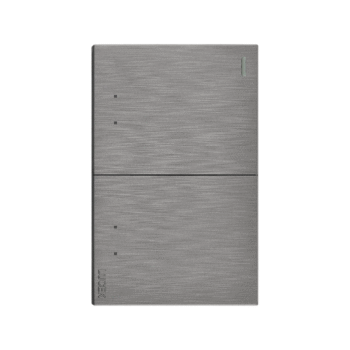 Placa plana con 2 interruptores de escalera de 1.5 módulos