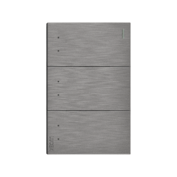 Placa plana con 3 interruptores de escalera de 1 módulo