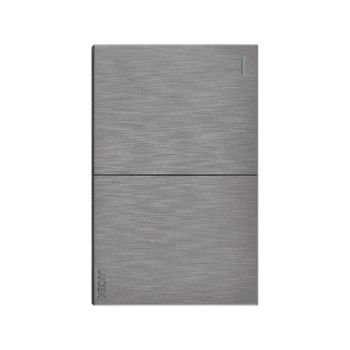 Placa plana con 2 interruptores sencillos de 1.5 módulos
