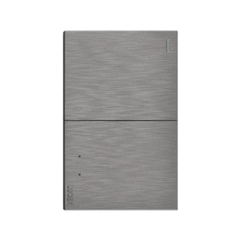 Placa plana con interruptor sencillo y 1 de escalera de 1.5 módulos