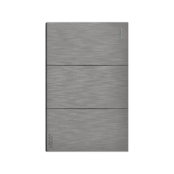 Placa plana con 3 interruptores sencillo de 1 módulo