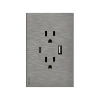 Placa plana con contacto y entradas de usb A y C